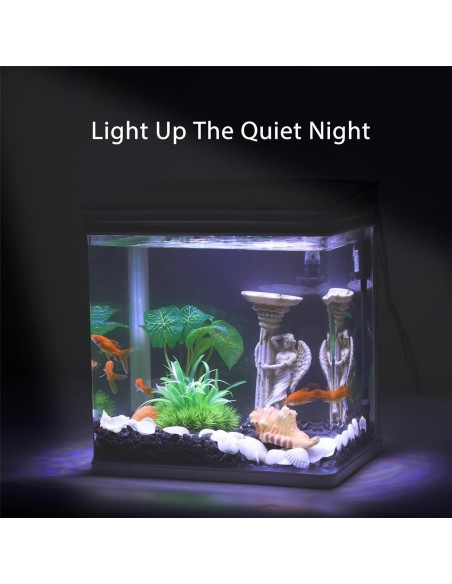 Acuarios acuario 12,5 litros de cristal filtro y luz LED 